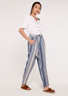 Chambray Stripe Trousers, Blue, large