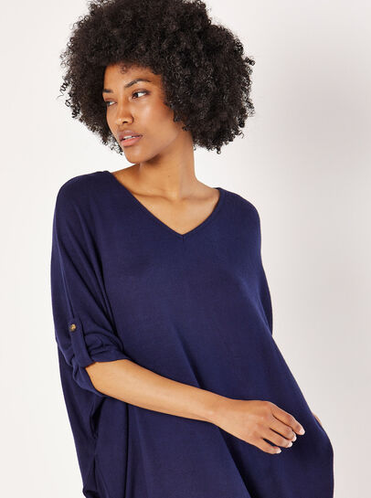 Soft-Touch Cocoon Mini Dress