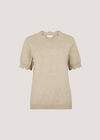Scallop Knitted T-Shirt, Stone, large