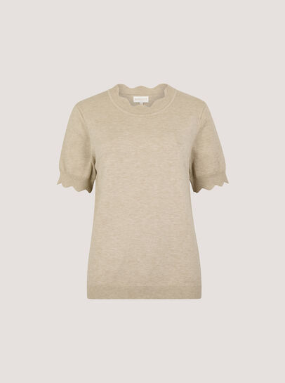 Scallop Knitted T-Shirt