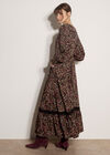 Paisley Floral Maxi Dress, Black, large