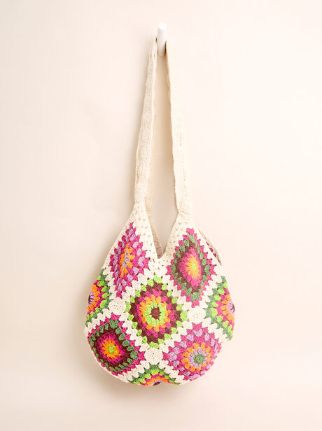 Hand-Crocheted Diamond Bag