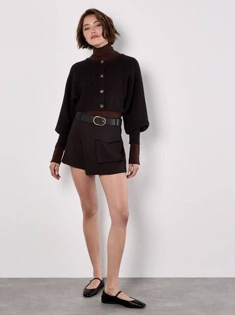 Cropped Batwing Cardigan