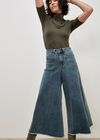 Giana High Waist Palazzo Jeans, Green, large