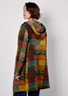 Colourful Check Hooded Coatigan, Rust, large
