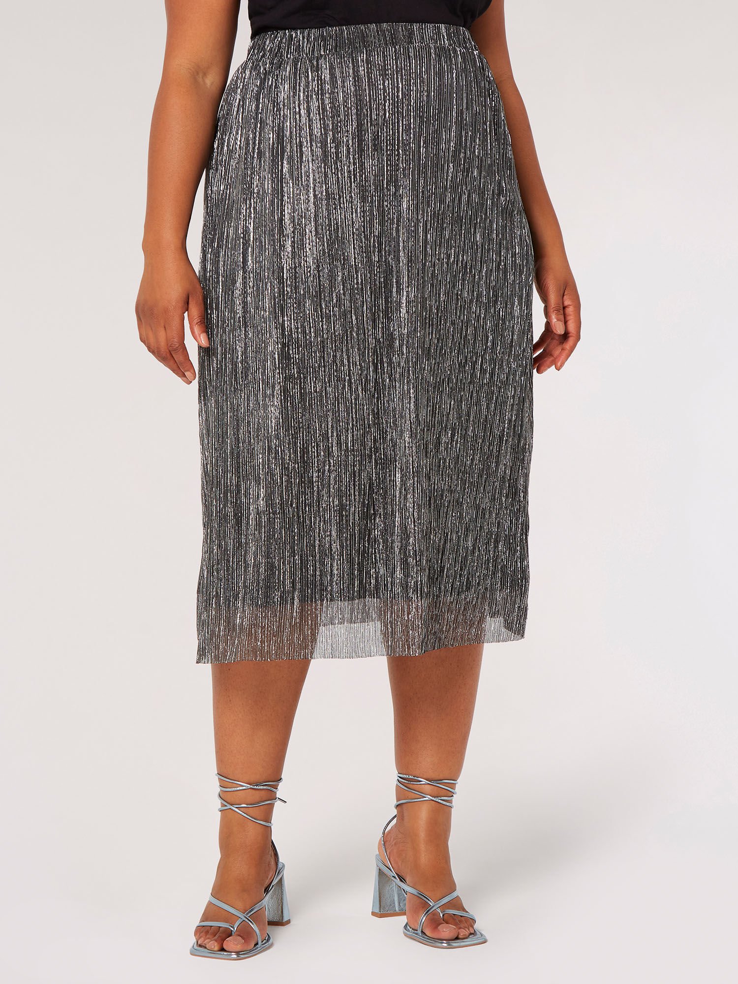 Jupe plissée lurex top