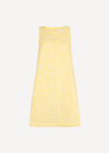 Floral Embroidered Shift Mini Dress, Yellow, large