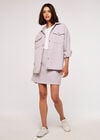 Check Wool Shacket, Lilac, large