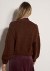 Chunky Knit Strawberry Cardigan, Brown, large