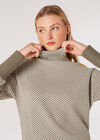Colour Pop Chevron  Jumper, Khaki, large