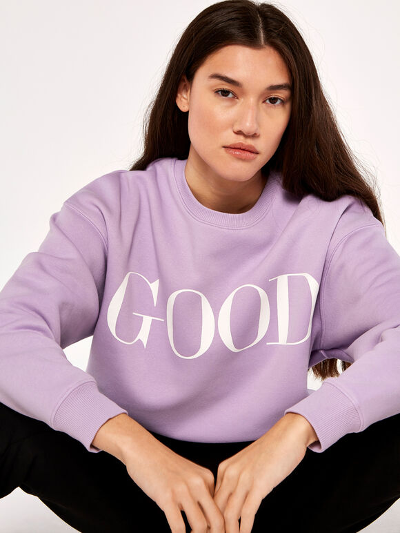 Good Vibe Sweater, Lilac, large