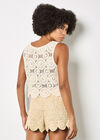 Crochet Circles Crop Top, Stone, large