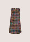 Colour Pop Tweed Shift Mini Dress, Black, large