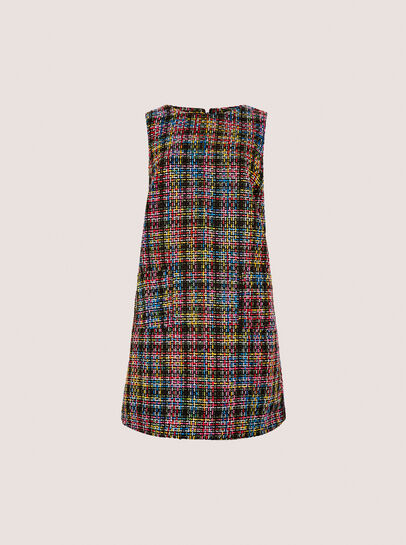 Colour Pop Tweed Shift Mini Dress