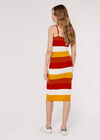 Striped Bodycon Midi Dress, Orange, large