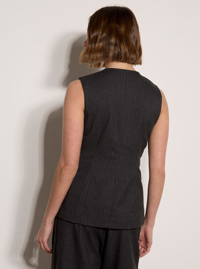 Oversized Pinstripe Waistcoat