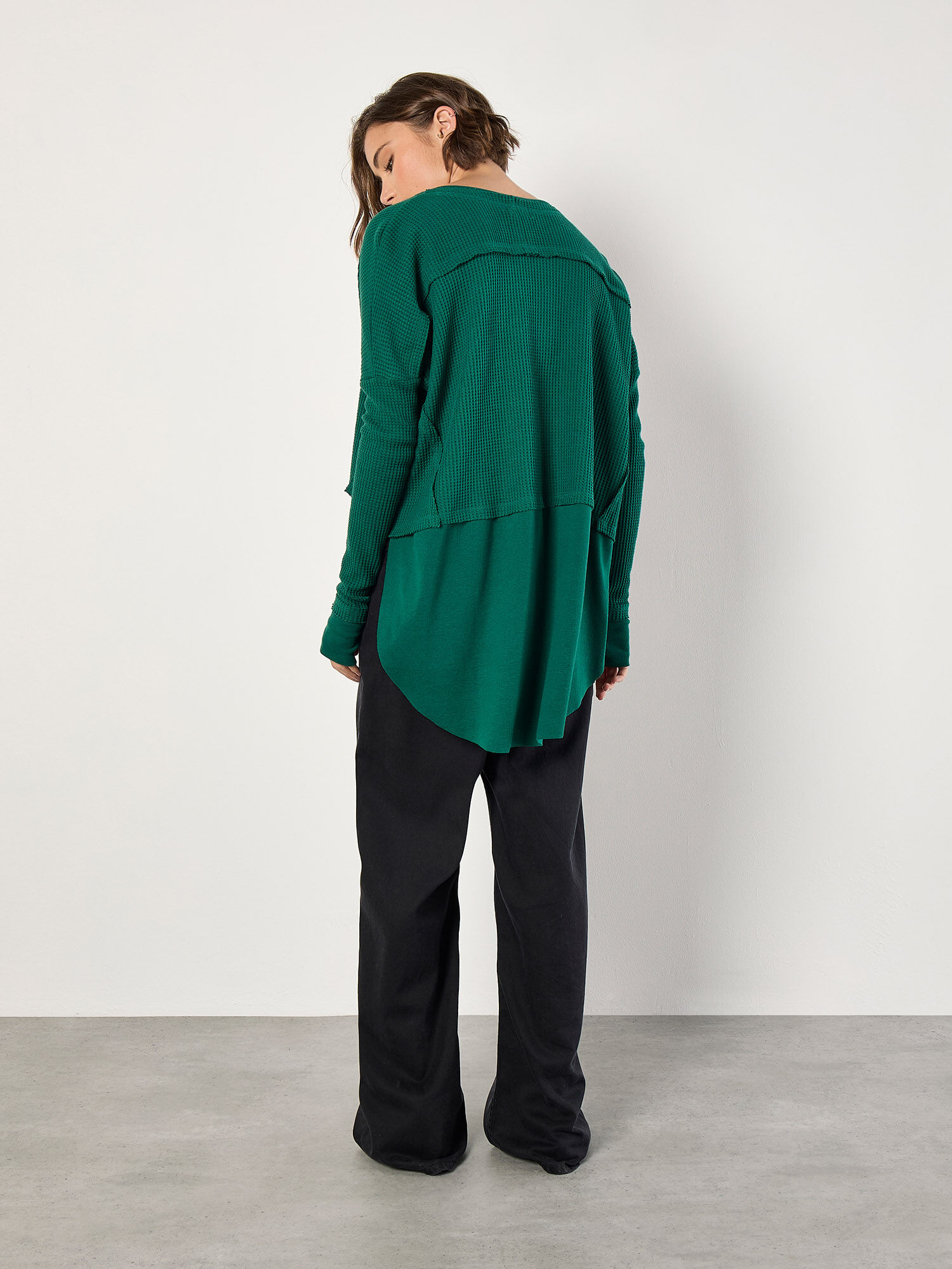 Waffle Jersey Layered Top | Apricot Clothing