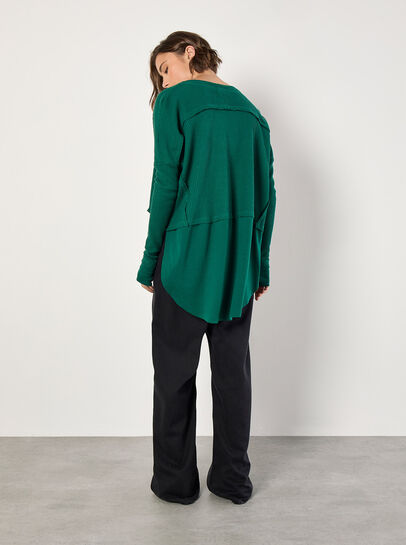 Waffle Jersey Layered Top