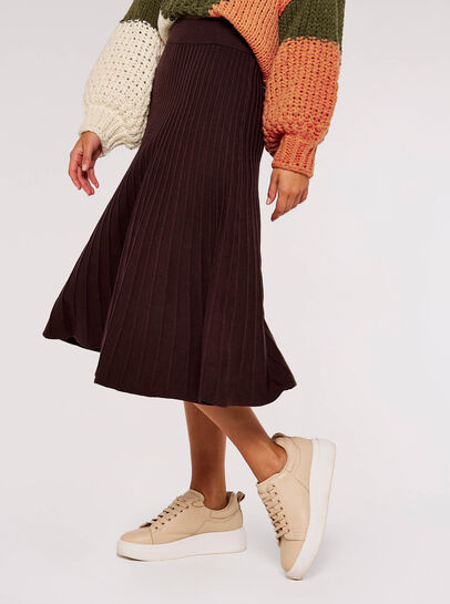Pleated Midi Skirt