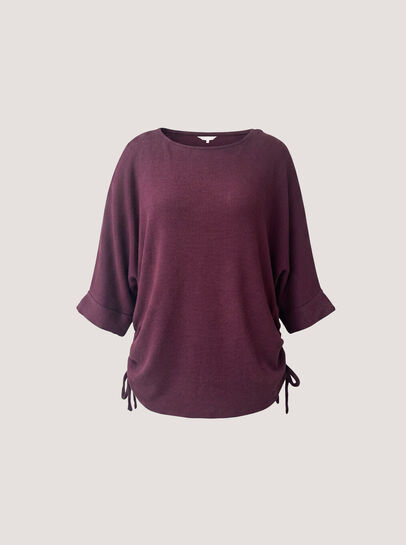 Soft Touch Drawstring Batwing Top