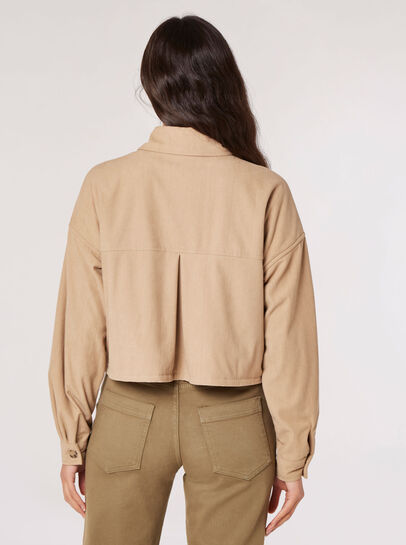 Cropped Corduroy Shacket