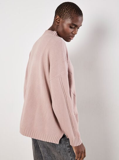 Rhinestone Embellished Fine Knit Jumper