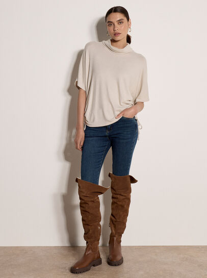 Roll Neck Oversized Top