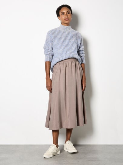 Mock Neck Soft Chunky Knit Jumper