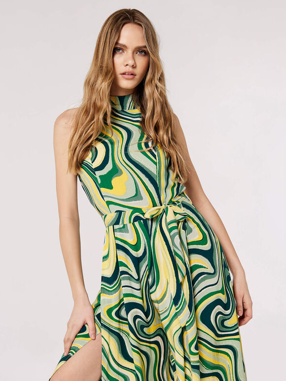 Retro Wave Jumpsuit, Green, large