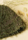 Fuzzy Knit Bucket Hat, Green, large
