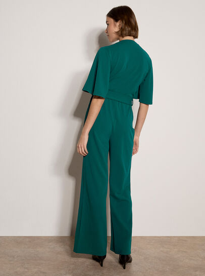 Jersey Crepe Straight-Leg Jumpsuit