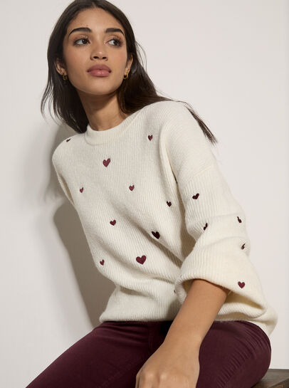 Embroidered Heart Jumper