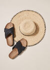 Jute Straw Hat, Stone, large