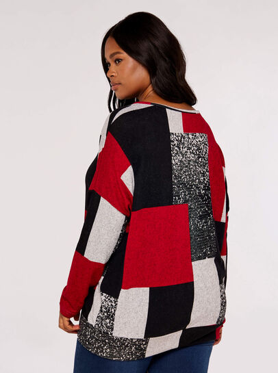 Curve Colourblock Oversized Top