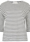 Nautical Stripe Slub Boxy Top, Black, large