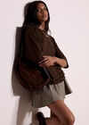 Soft Touch Batwing Top, Brown, large