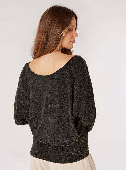 Metallic Shimmer Batwing Top