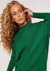 Pull surdimensionné à panneau Zig Zag, vert, grand