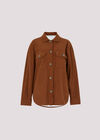 Oversized Corduroy Shirt, Rust, large