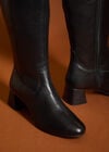 Tall Heeled Chelsea Boots, Black, large