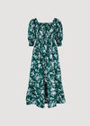 Rose Cotton Milkmaid Midaxi Dress, Green, large