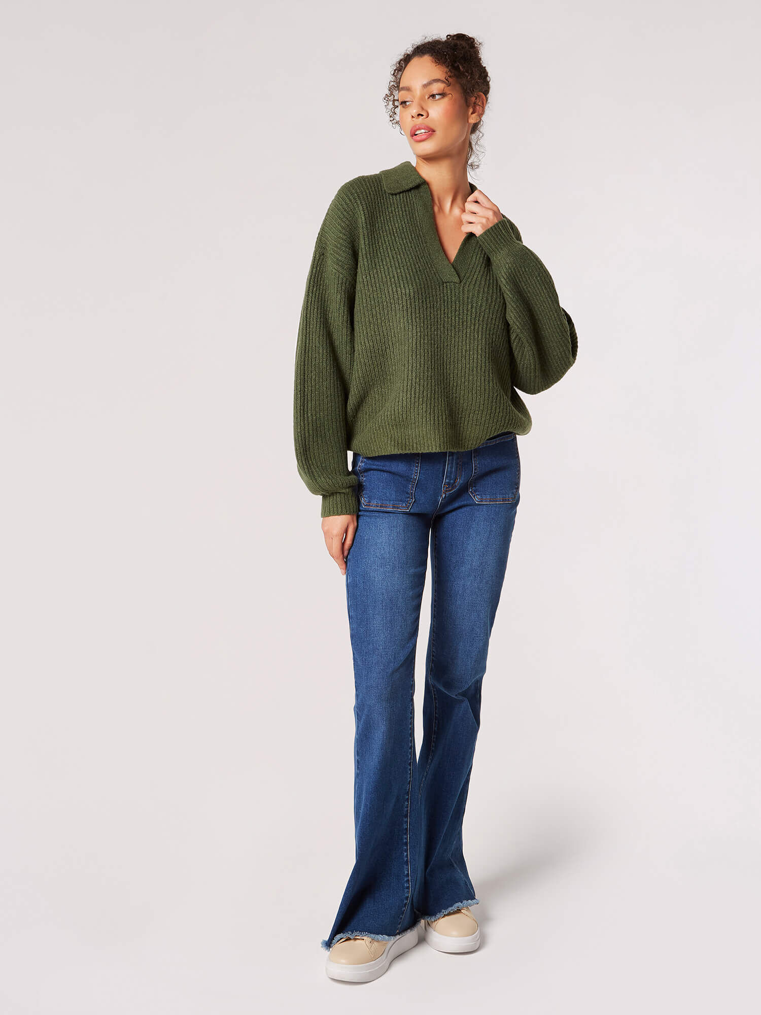 Oversized ribbed jumper outlet