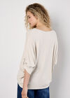 Soft Touch Oversized Batwing Top, Stone, large