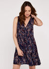 Paisley Button Down Dress, Navy, large