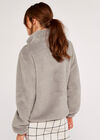 Fleece Cardigan, Grey, large
