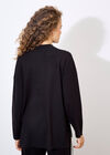 Mock Neck Mono Stripe Jumper, Black, large