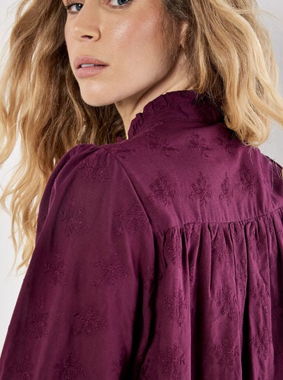 Floral Embroidered Shirt