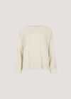 Jacquard Knit Jersey Top, Stone, large
