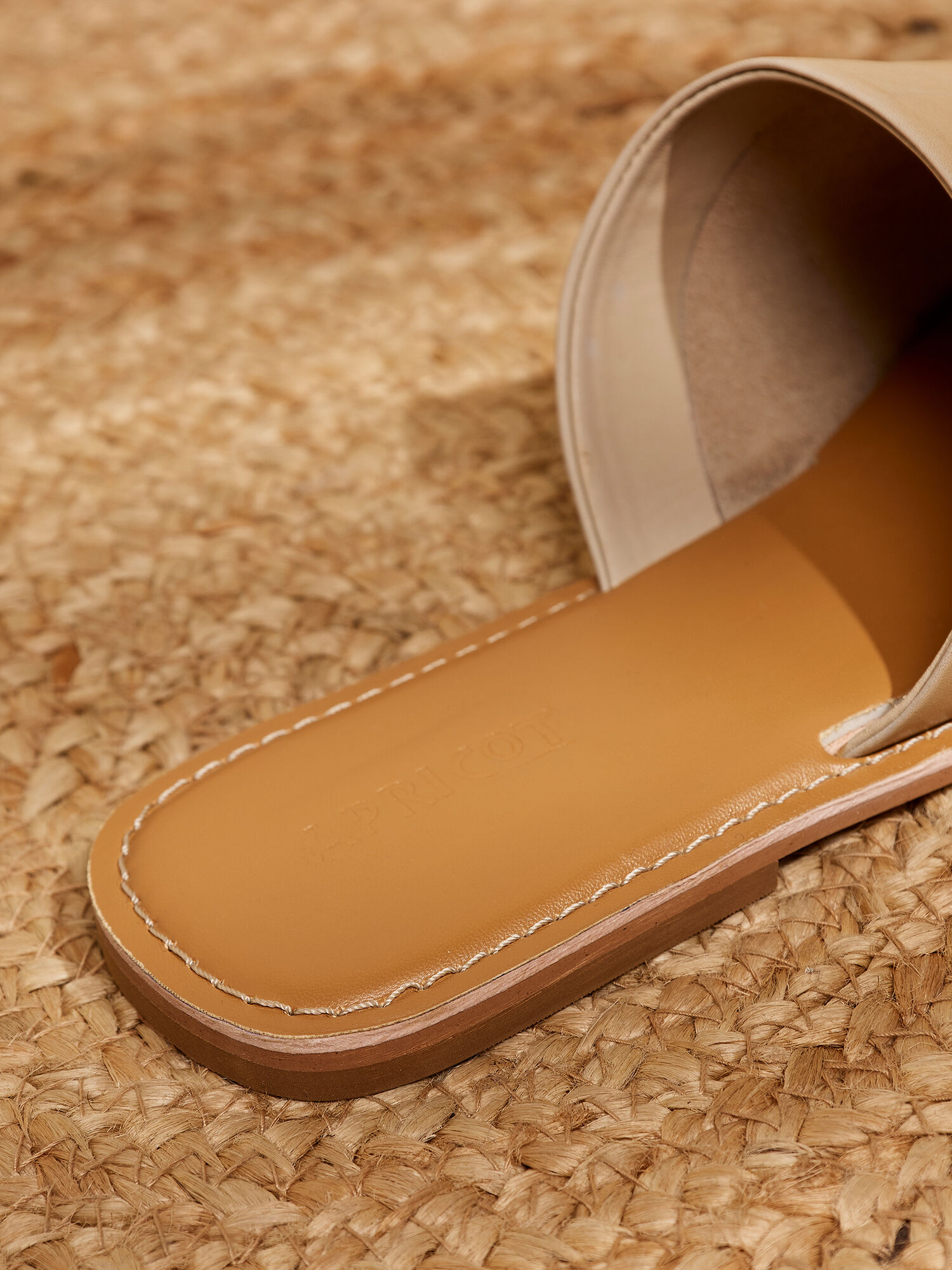 Soft Leather Mules Apricot Clothing
