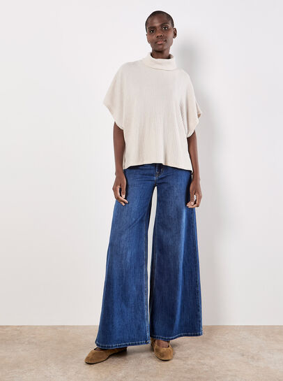 Waffle Knit Batwing Top